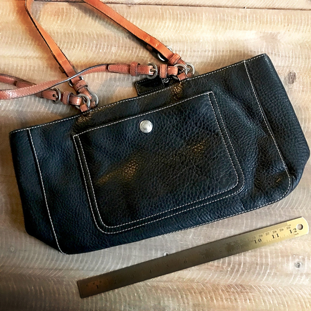 Coach Leather Black Satchel